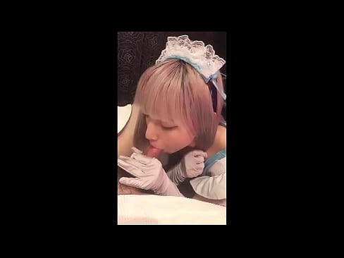 ❤️ جاپاني بت [میوکا]، د فرانسوي نوکرۍ جامې، لومړۍ برخه، بلو جاب او د لوشن سره ټوکر ❌  مقعد ویډیو